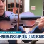 Escuela Municipal de Bellas Artes invita a cursos gratuitos de violín y guitarra