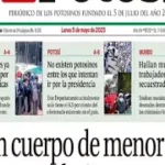 Titulares principales del periódico El Potosí – Lunes 5 de mayo de 2025