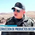 Intendencia Municipal de Potosí destruye productos decomisados en operativos recientes