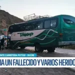 Accidente de tránsito en la carretera Potosí – Sucre 📍 Cruce de Chaquí
