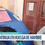 Trabajadores municipales cumplen octavo día de huelga de hambre en Potosí