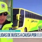 Tránsito anuncia restricciones de salidas interdepartamentales por Auto de Buen Gobierno Electoral