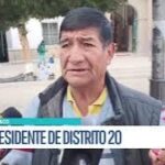 Dirigente del Distrito 20 expresa molestia por falta de obras y cuestionan gestiones de exalcaldes