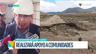 GOBERNACIÓN DE POTOSÍ GESTIONA APOYO INTEGRAL PARA COMUNIDADES AFECTADAS POR DESLIZAMIENTOS Y RIADAS