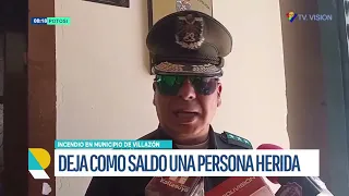 Incendio en Villazón deja un herido de gravedad: Bomberos de Potosí activan Plan de Contingencia