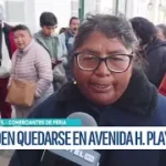 Feriantes exigen ser reubicados en la calle H. Players y piden a la Alcaldesa cumplir compromisos
