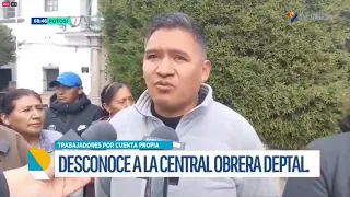 Cuentapropistas de Potosí desconocen a la Central Obrera Boliviana y respaldan medidas del Gobierno