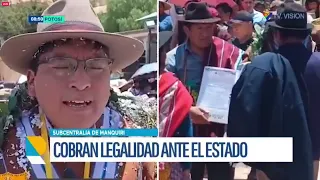 Gobernación de Potosí entrega seis primeras personalidades jurídicas de la gestión 2026 en Manquiri