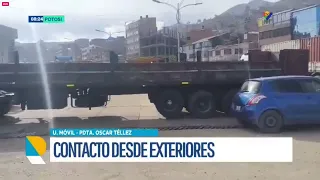 Transporte pesado bloquea la avenida H. Vázquez por contaminación del sector minero
