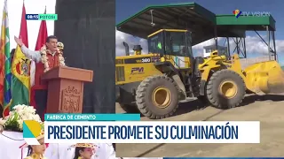 Presidente anuncia reactivación transparente de la fábrica de cemento y mano dura contra corrupción
