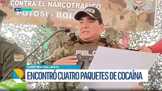 FELCN INCAUTA MÁS DE CUATRO KILOS DE PASTA BASE DE COCAÍNA EN LA RUTA CHALLAPATA