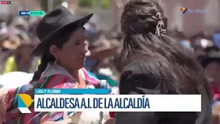 Entrega de maquinaria a la Subalcaldía de Chulchucani del Distrito 14