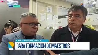 Más de 6.000 postulantes rinden examen de admisión a las ESFM y programas de becas en Potosi