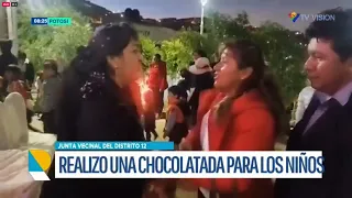 Distrito 12 vivió una noche de alegría con entrega de juguetes y chocolatada para niños