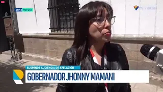 Difieren audiencia de apelación caso Johnny Mamani y fijan nuevas fechas por procesos pendientes
