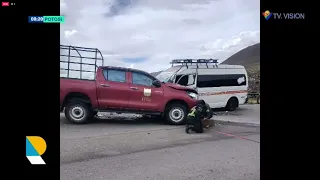 Policía recomienda precaución tras invasión de carril en la carretera Potosí–Yocalla