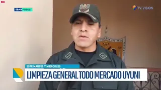 Intendencia anuncia limpieza, desinfección y reorganización del Mercado Uyuni y ferias aledañas