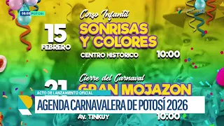 Lanzan Agenda Carnavalera: Potosí inicia el Carnaval 2026 con una entrada citadina que resalta su identidad histórica y cultural