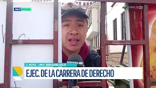 FACULTAD DE DERECHO TOMA LA UATF Y EXIGE MAYOR PRESUPUESTO, BECAS Y AMBIENTES