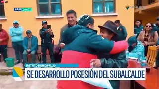 AUTORIDAD MUNICIPAL RESTITUYE LA LEGALIDAD Y POSESIONA NUEVAMENTE AL SUBALCALDE ELECTO DISTRITO 20