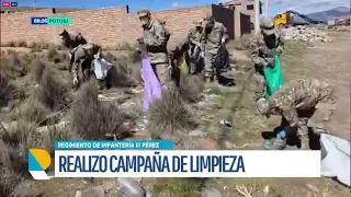 EJÉRCITO INICIA CAMPAÑA DE LIMPIEZA PARA PREVENIR ENFERMEDADES EN POTOSÍ