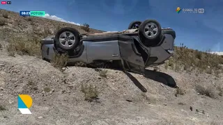 ACCIDENTE DE TRÁNSITO EN LA RUTA UYUNI–COLCHANI DEJA UN FALLECIDO Y TRES HERIDOS