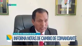 ALCALDE DE UYUNI DENUNCIA ACTITUD AMENAZANTE DE UN CORONEL Y PIDE RESPETO INSTITUCIONAL