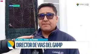 Dirección de Vías ejecuta mantenimiento de calles y accesos en mercados de Potosí