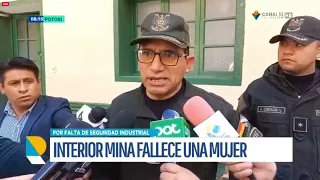 Mujer fallece en accidente minero; investigan causas del hecho en Potosí