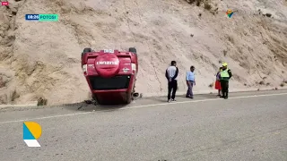 Vuelco de tonel en la comunidad de Cebadillas deja daños materiales de consideración