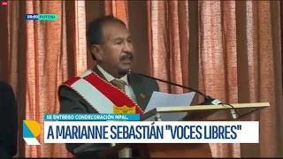 Concejo Municipal otorga la condecoración “Orden Cerro de Plata” a Marianne Sebastián por su aporte al desarrollo de Potosí
