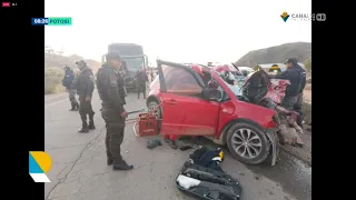ACCIDENTE EN LA CARRETERA POTOSÍ–SUCRE DEJA UNA PERSONA FALLECIDA